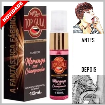 Spray Top Gula 15ml aromatizante sexo oral profundo sex shop exotic house em fortaleza