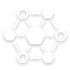 Honeycomb-shaped network of white hexagons, connected by thin lines.