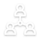 Organization chart: One person connected to two others.