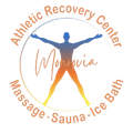 A logo for the athletic recovery center in monrovia
