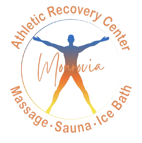 A logo for the athletic recovery center in monrovia