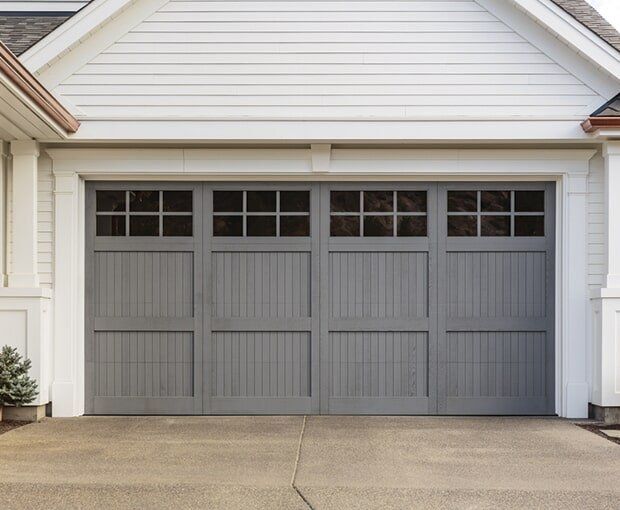 Gray Garage Door That Is Closed — Garage Door Maintenance in Gold Coast