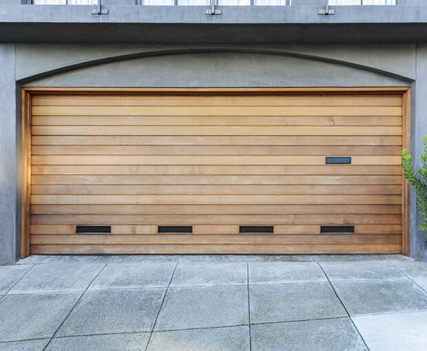 Brown Two Car Garage Door — Garage Door Maintenance in Gold Coast