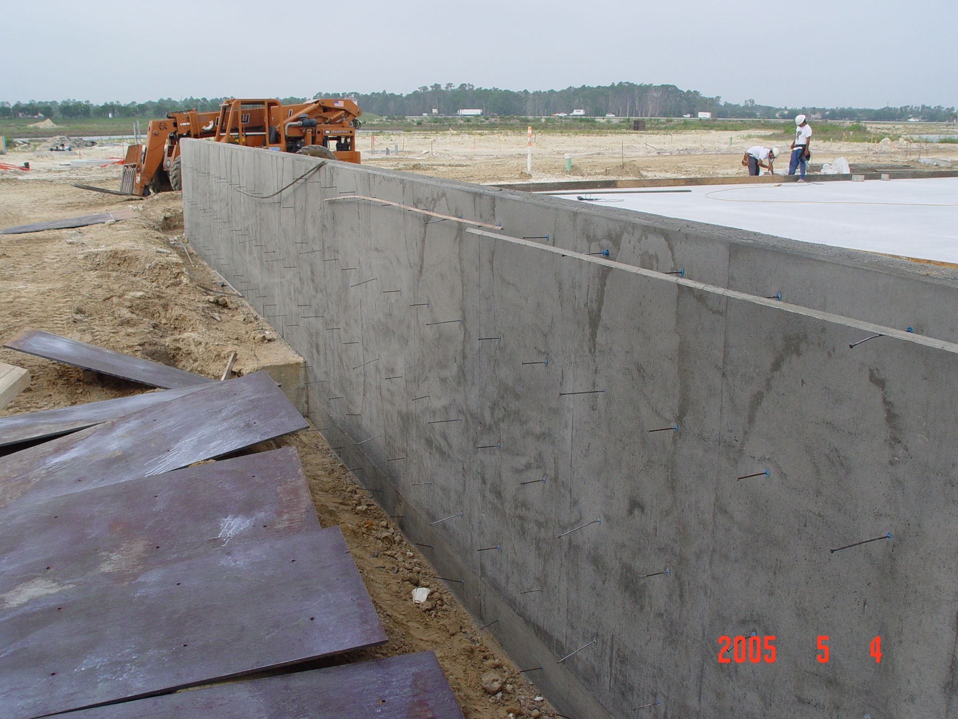 A photo of a construction site taken in 2005