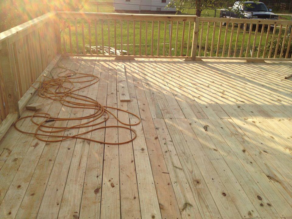 Wood Deck With Rope - Newton, AL - Custom Roofing & Construction