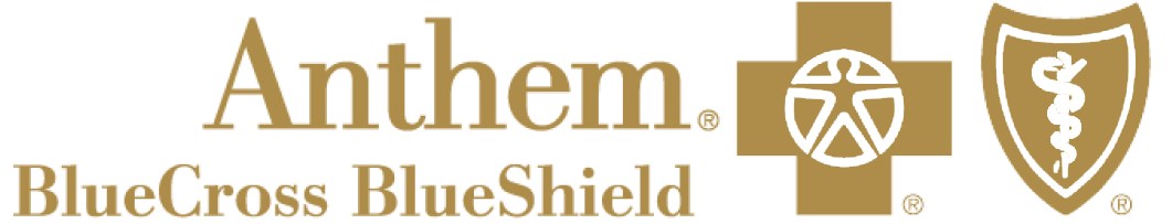 A logo for anthem bluecross blueshield with a cross and shield
