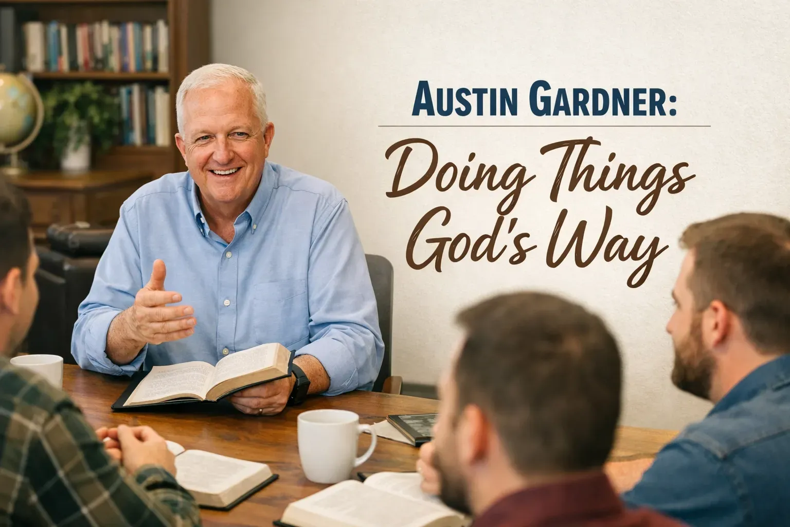 Austin Gardner studying how to do things God's way