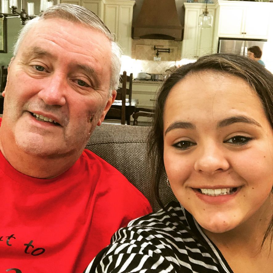 Austin Gardner and granddaughter Lelia Chedid in Covid recovery 
