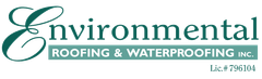 Environmental Roofing & Waterproofing Inc. logo in teal with a stylized 