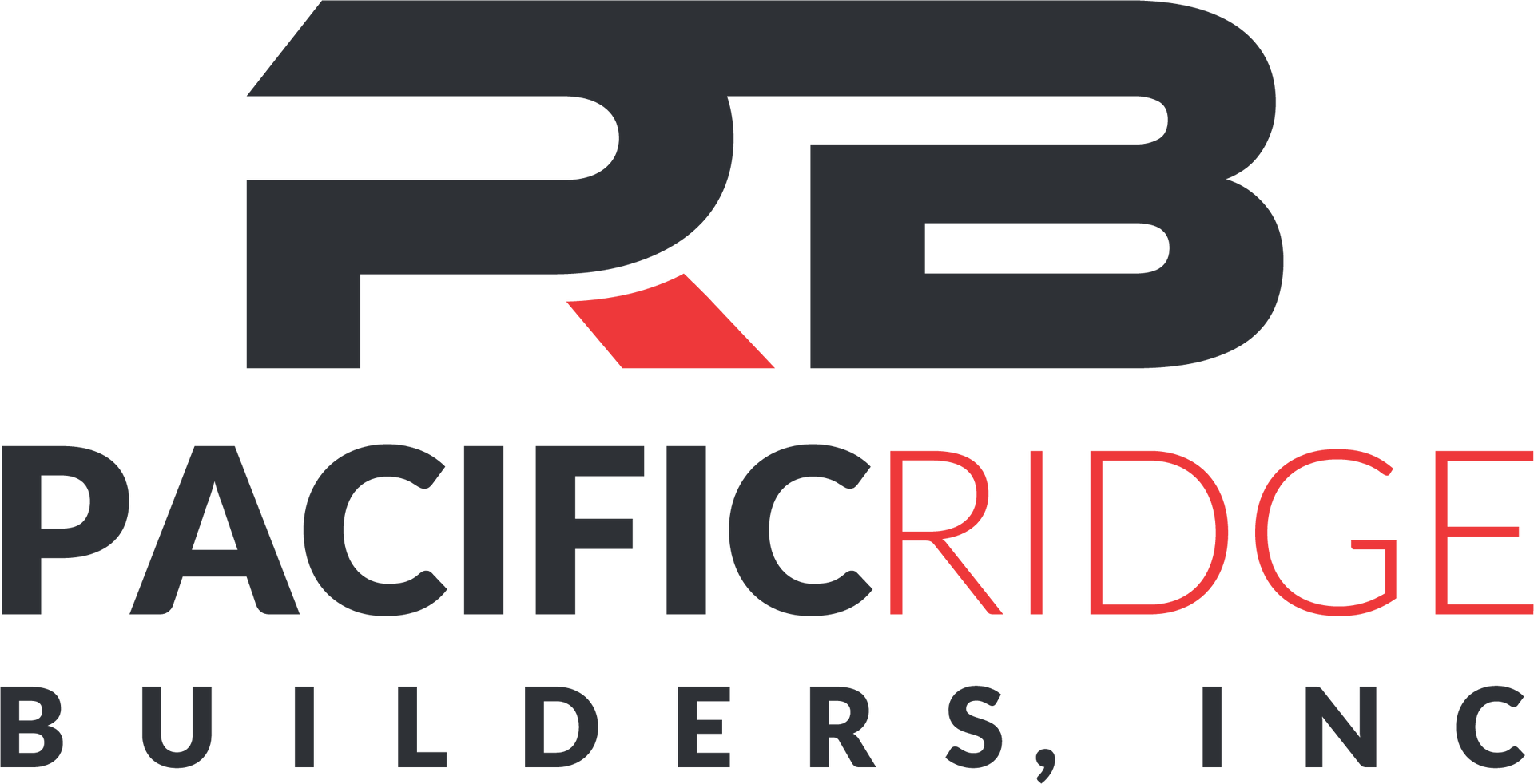A logo for Pacific Ridge Builders is shown on a transparent background