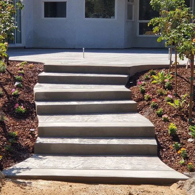Nice concrete steps leading to house — Yuba City, CA — Superior Concrete Flatwork/HSCP