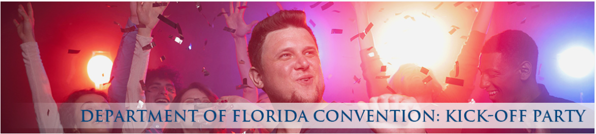 A department of florida convention kick off party poster