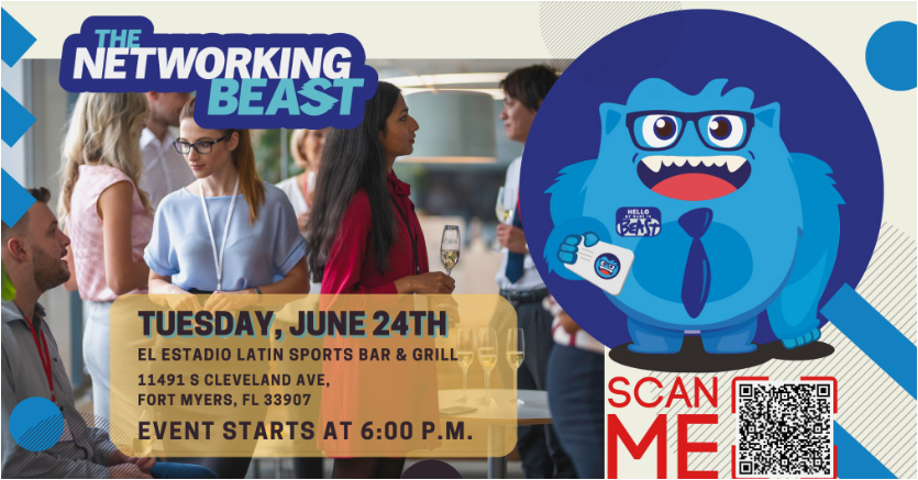 A flyer for the networking beast on tuesday june 24th