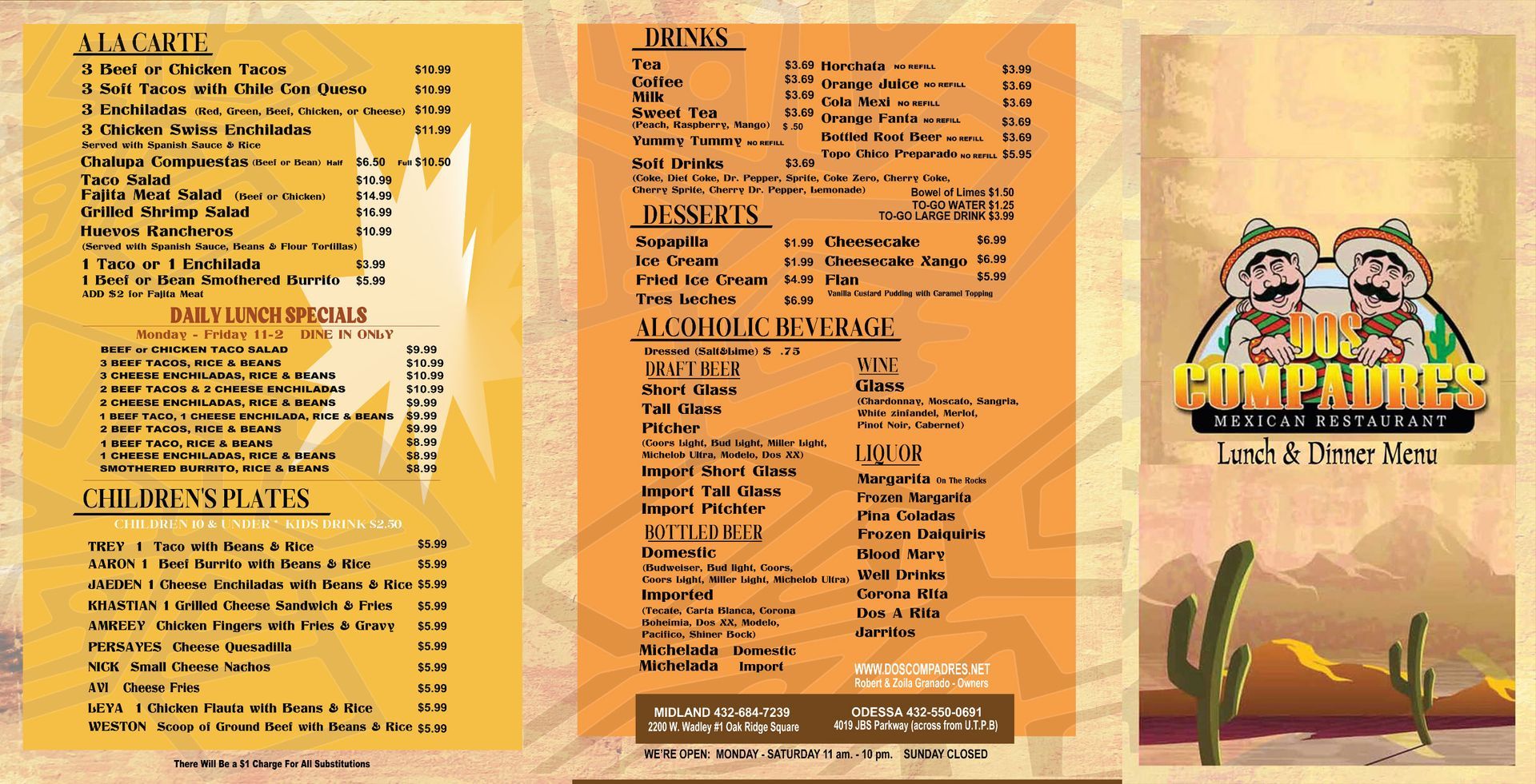 Mexican Food Menu - Part 1