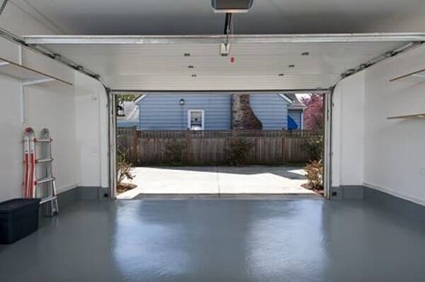 Residential Garage Door Services — Empty Garage Door in Lomita, CA