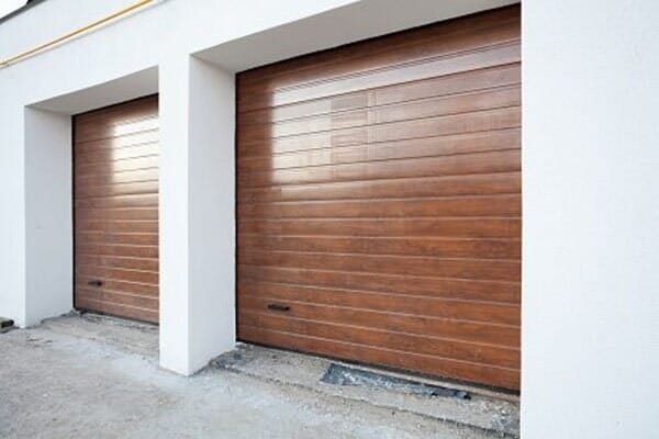 Commercial Garage Door — Wooden Garage Door Side View in Lomita, CA