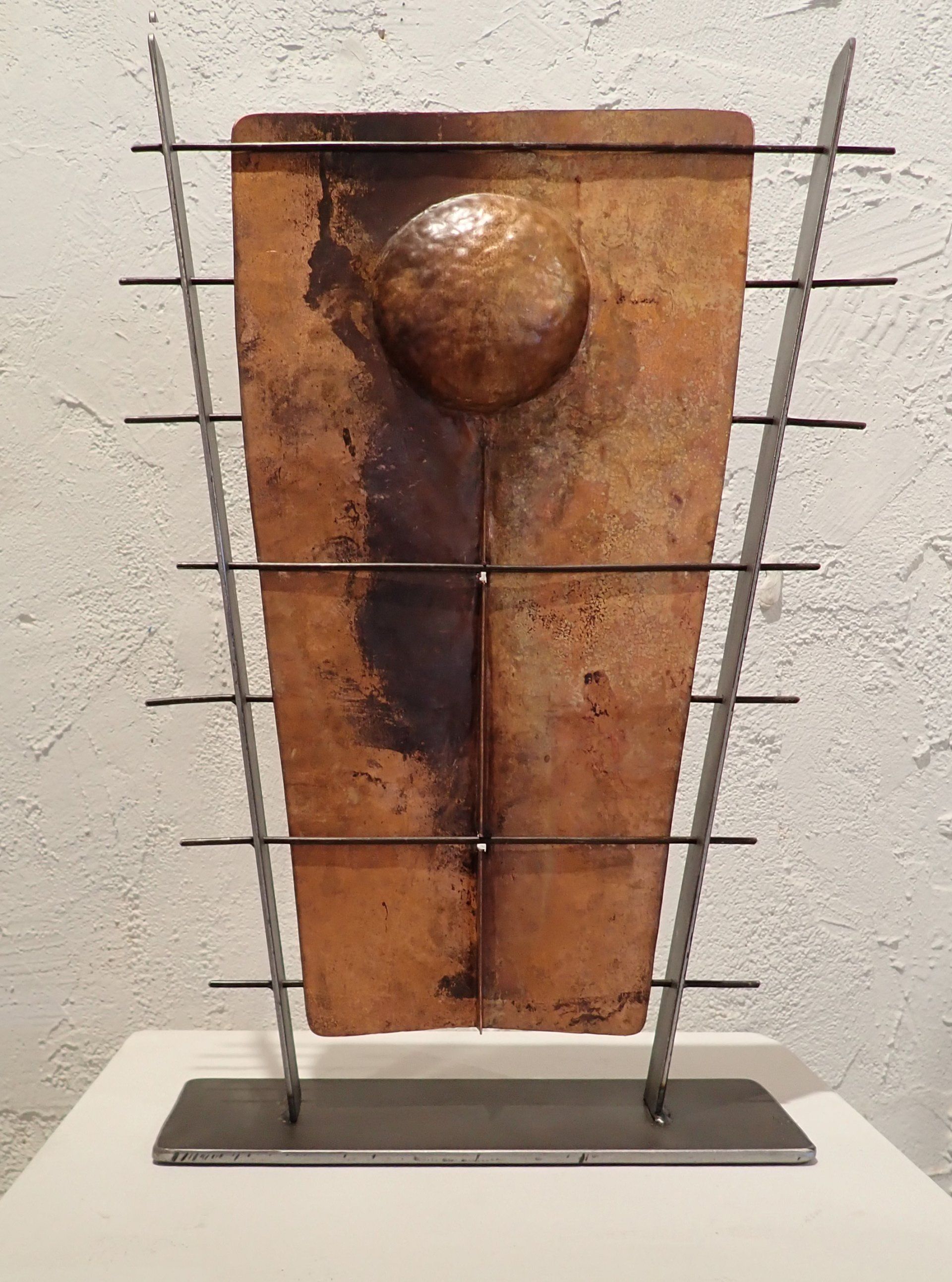 copper and steel sculpture by steve ebben