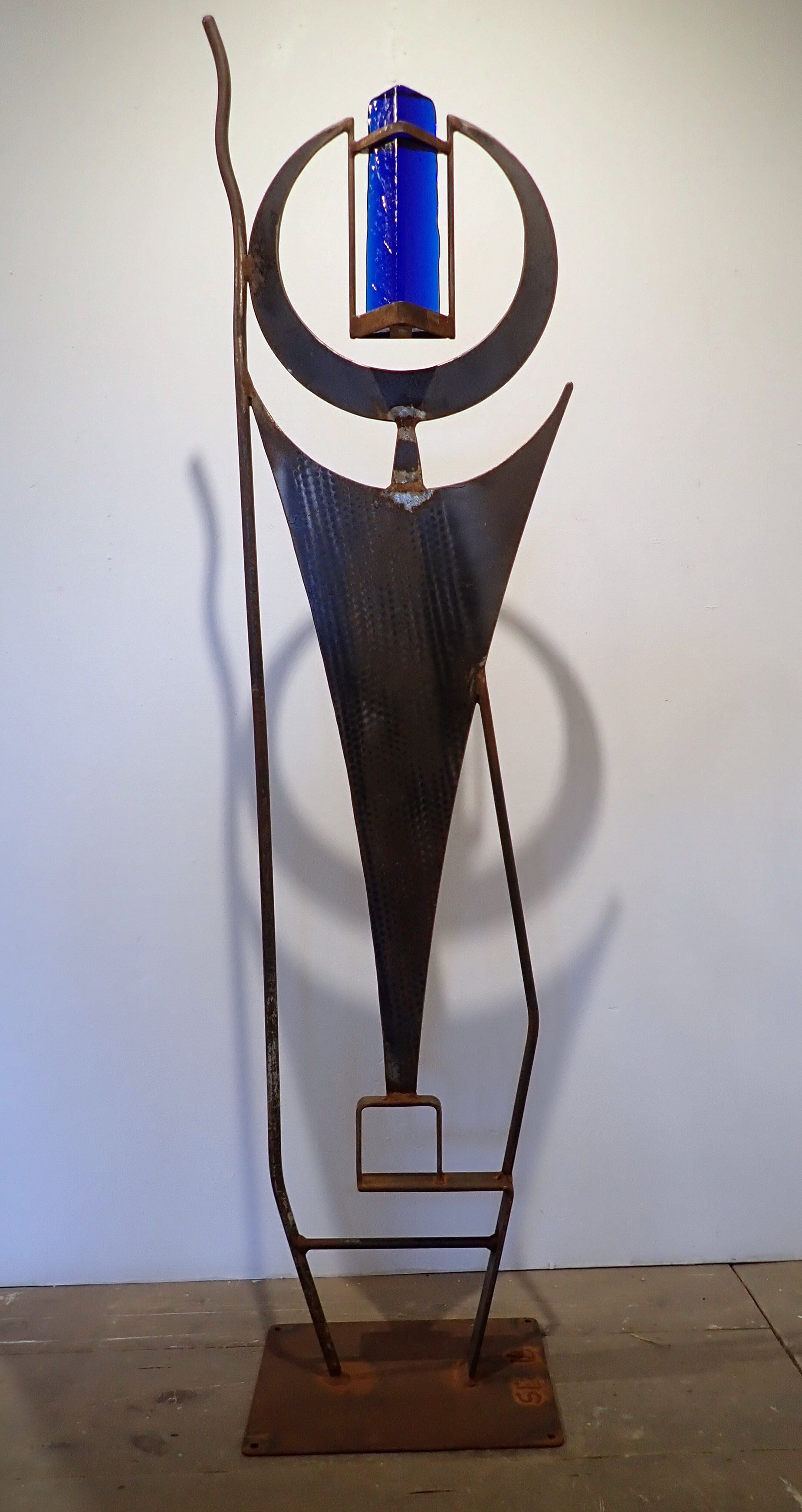 Steel and glass sculpture by steve ebben