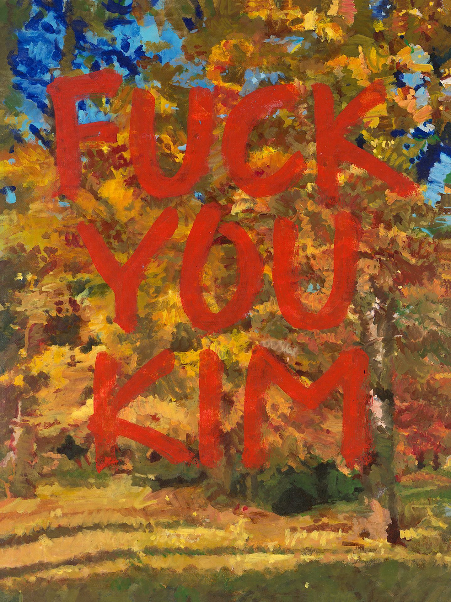 Tree painting background with the words 