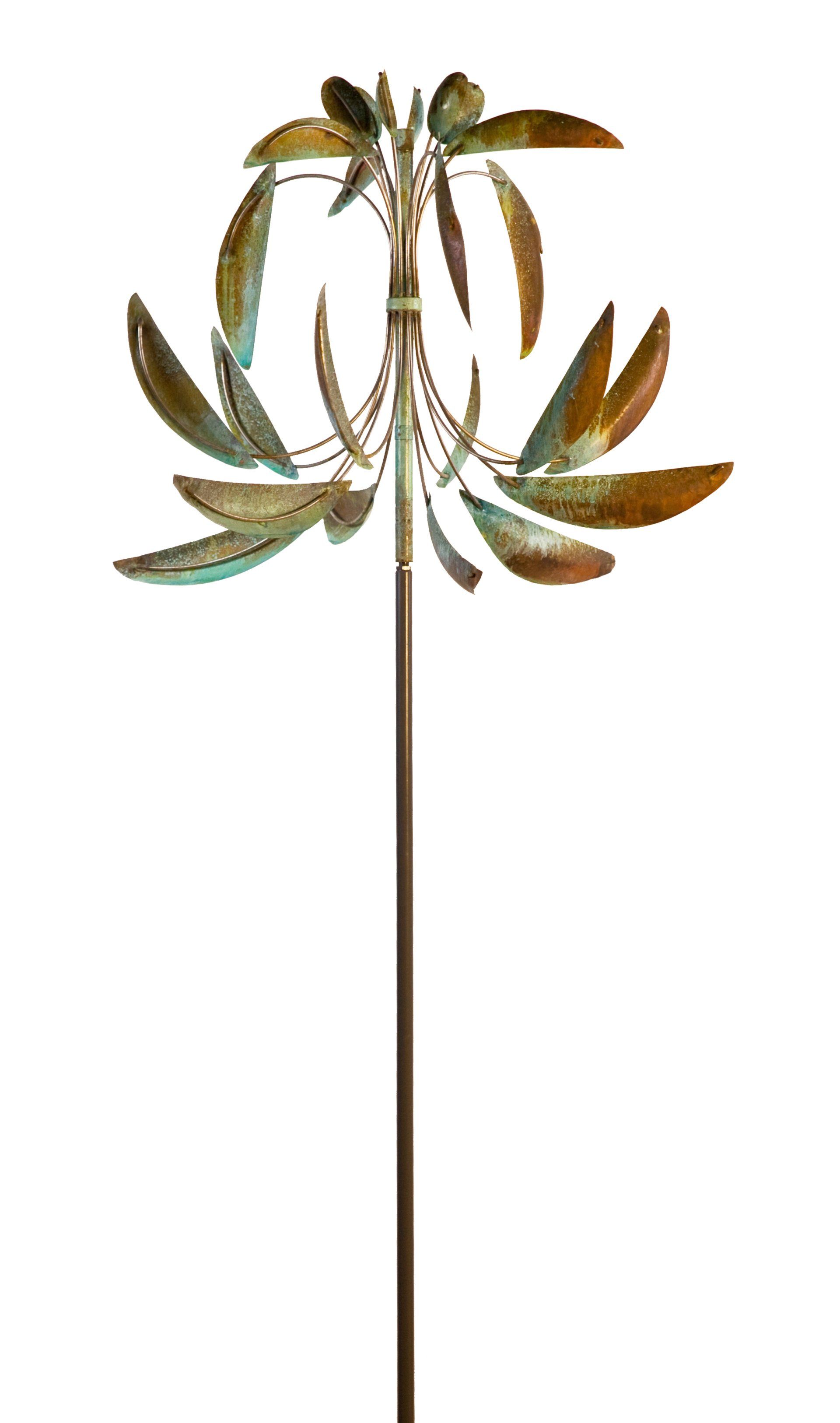 kinetic spinner- wind sculpture-fleur de lis-lyman whitaker