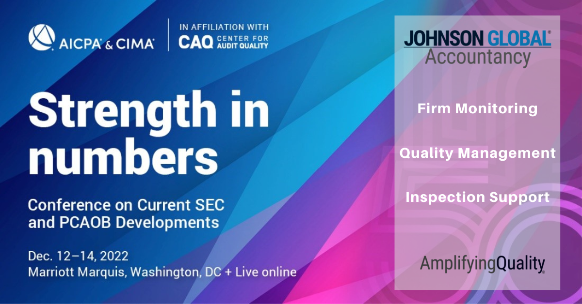 Johnson Global Accountancy Underwriter of AICPA & CIMA Conference