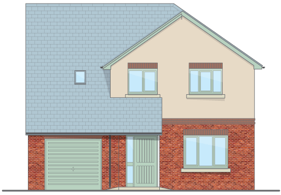 Artist’s impression of Llandovery, a 3-bed detached property in Y Maes, Beulah.