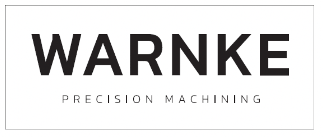 A black and white logo for warnke precision machining