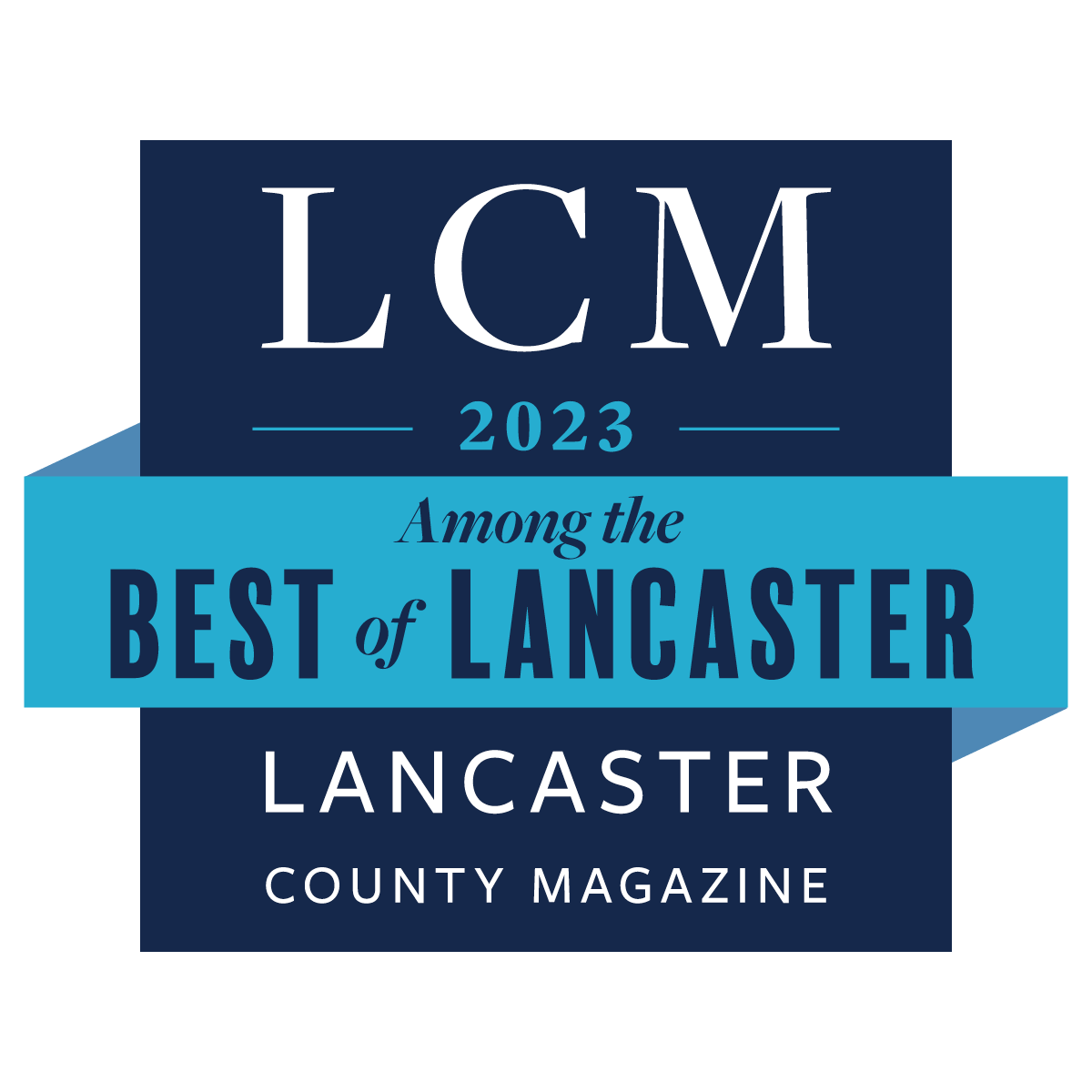 the logo for lcm among the best of lancaster county magazine