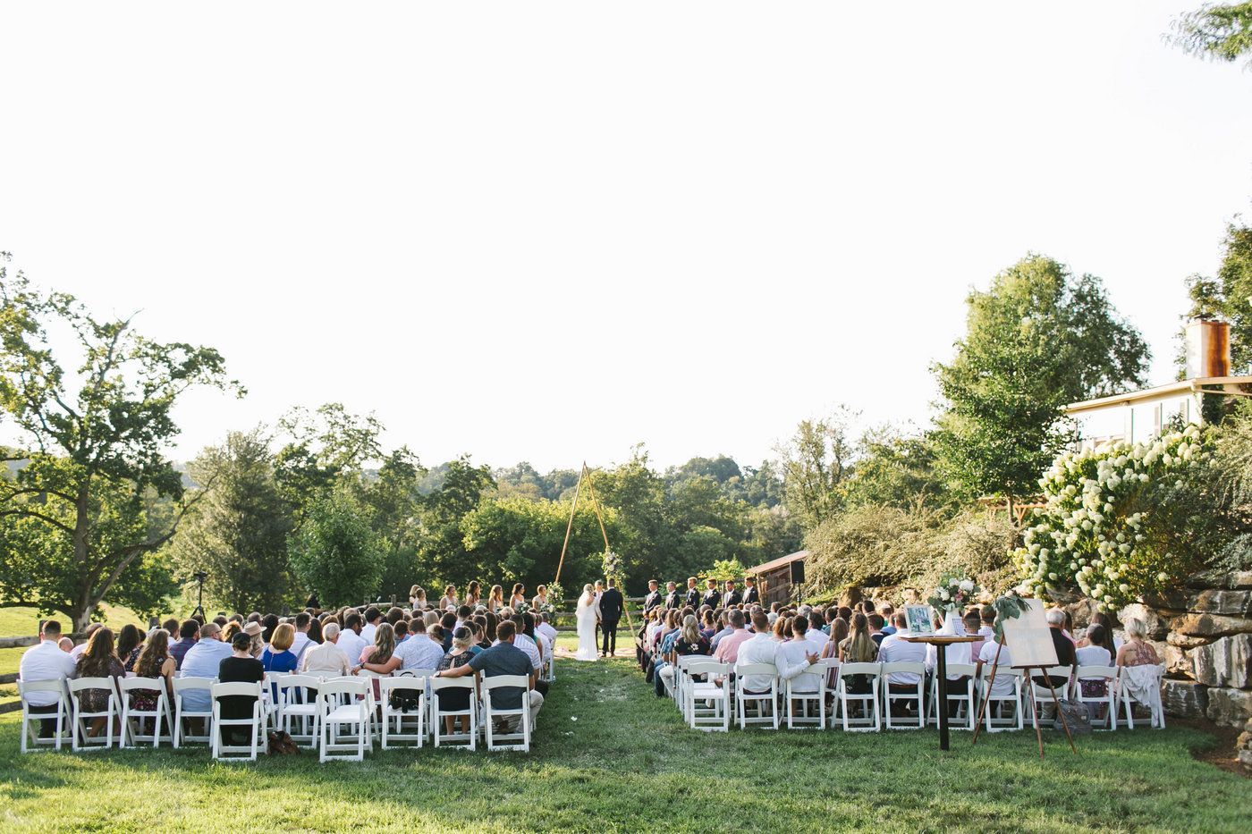 wedding at the smoker farm