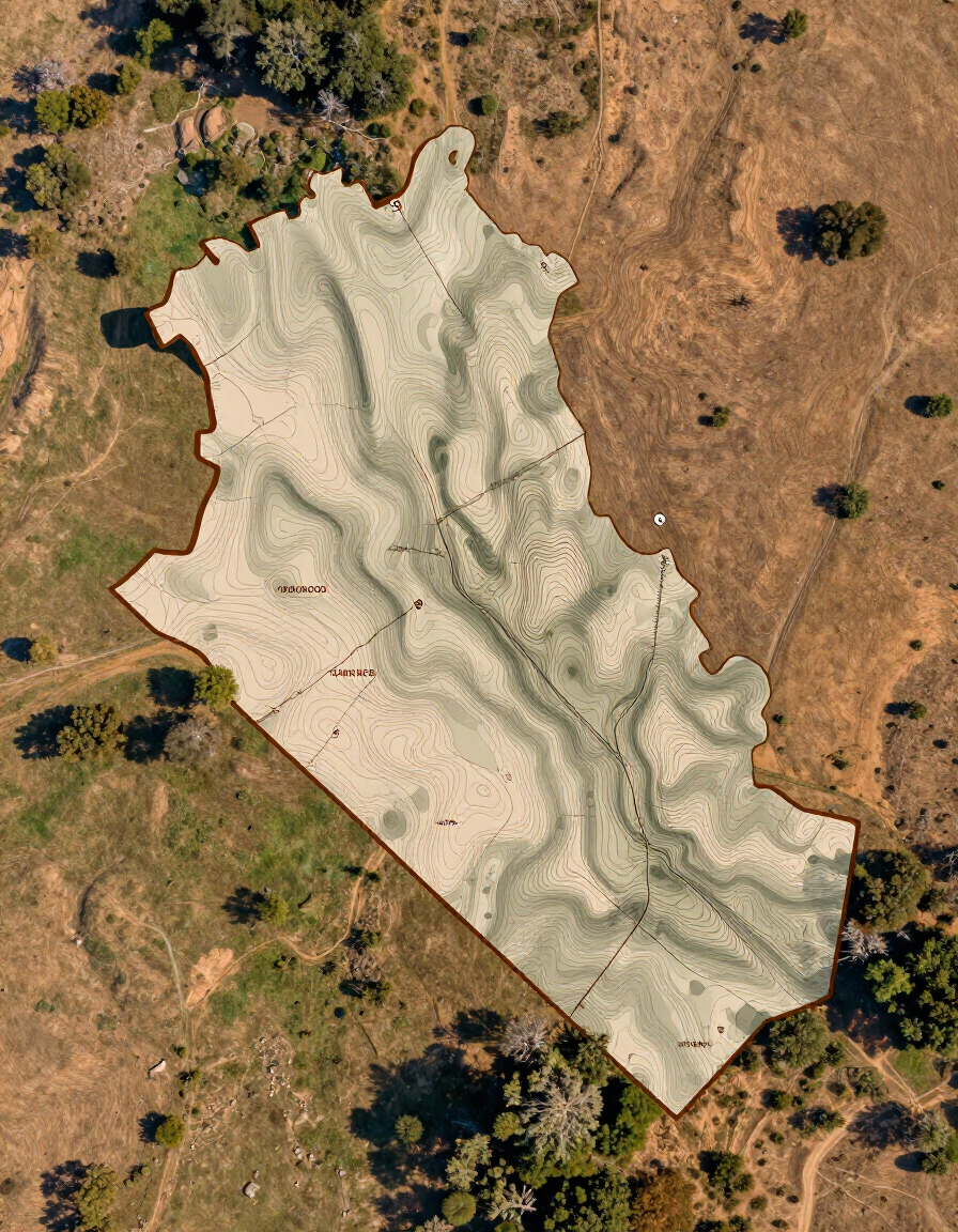 Topographic map of a land parcel