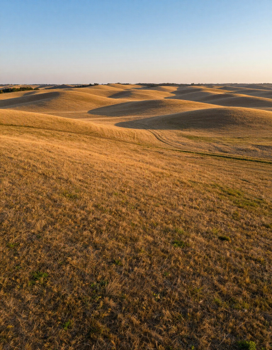 Aerial view of a rural vacant land parcel