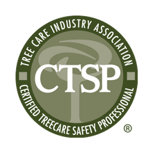 A tree care industry association certified tree care safety professional logo