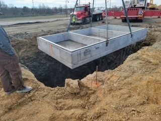 Putting Concrete Box Underground — Powell, TN — L&L Contracting LLC