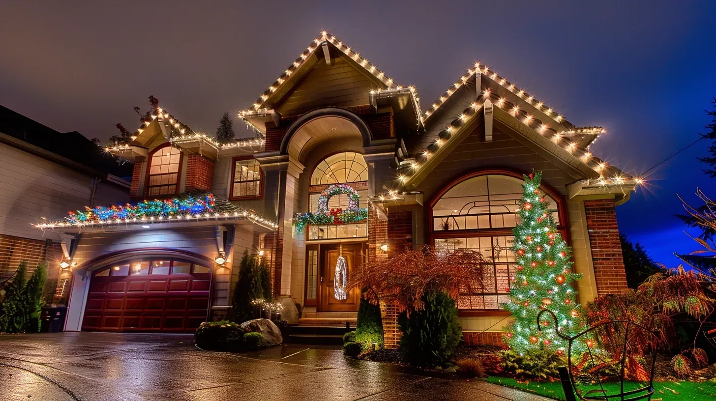 Repairing a string of lights is part of our Christmas and holiday lighting in Coquitlam BC service. We provide maintenance in Ranch Park. Keywords: lighting repair, maintenance, troubleshooting.