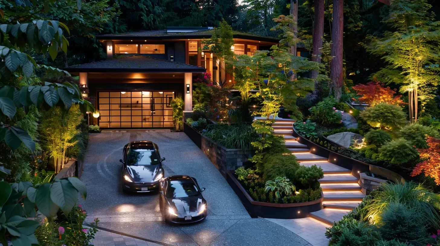 Expert landscape lighting Coquitlam in Metro Vancouver for a home on Burke Mountain. Our outdoor lighting services in Coquitlam and across Metro Vancouver specialize in low voltage LED systems. For garden lighting in Coquitlam, Burnaby, and Port Moody, our company is the top choice. Keywords: landscape lighting Coquitlam in metro vancouver, installation, repair, Westwood Plateau.