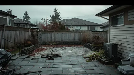 A tranquil zen garden in Coquitlam is perfectly illuminated by our subtle garden lighting design. Our Coquitlam landscape lighting service respects the harmony of your space. Keywords: zen garden, garden lighting, tranquil design.