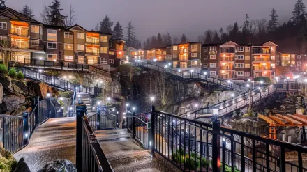 Our Coquitlam landscape lighting professionals are designing a photometric plan for a commercial lot in Coquitlam Centre to ensure optimal safety. Keywords: photometric plan, commercial lighting, safety, outdoor lighting.