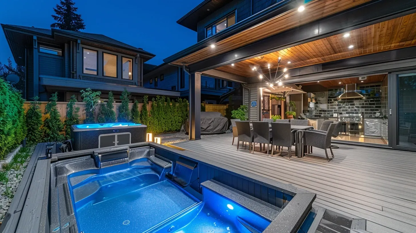 Our architectural lighting in Coquitlam BC is designed to be dark-sky friendly while maximizing beauty on this Ranch Park property. Responsible exterior lighting. Keywords: dark sky friendly, responsible lighting, eco-conscious.