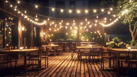This Coquitlam landscape lighting system on Burke Mountain features integrated deck and step lights. Our landscape lighting Coquitlam hardscape solutions are seamless and safe. Keywords: deck lighting, step lights, hardscape lighting, safety.