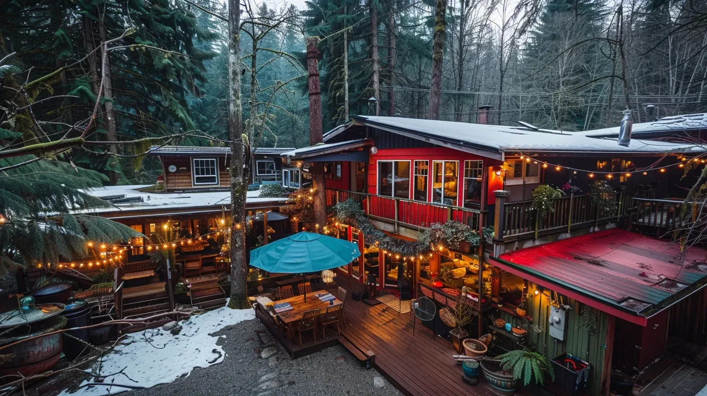 A charming pergola in an Austin Heights garden is draped in our bistro lighting in Coquitlam BC. Our string lights highlight outdoor structures. Keywords: pergola lighting, gazebo lights, outdoor structures.