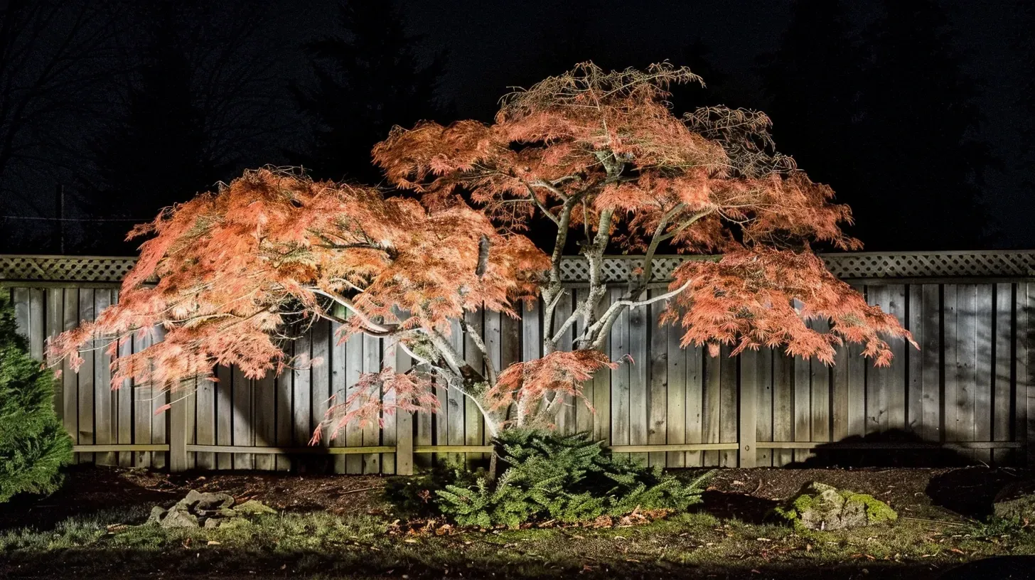 A charming pergola is the star of this backyard lighting in Coquitlam BC project in Ranch Park. We illuminate outdoor structures to create focal points. Keywords: gazebo lighting, pergola lights, outdoor structures.