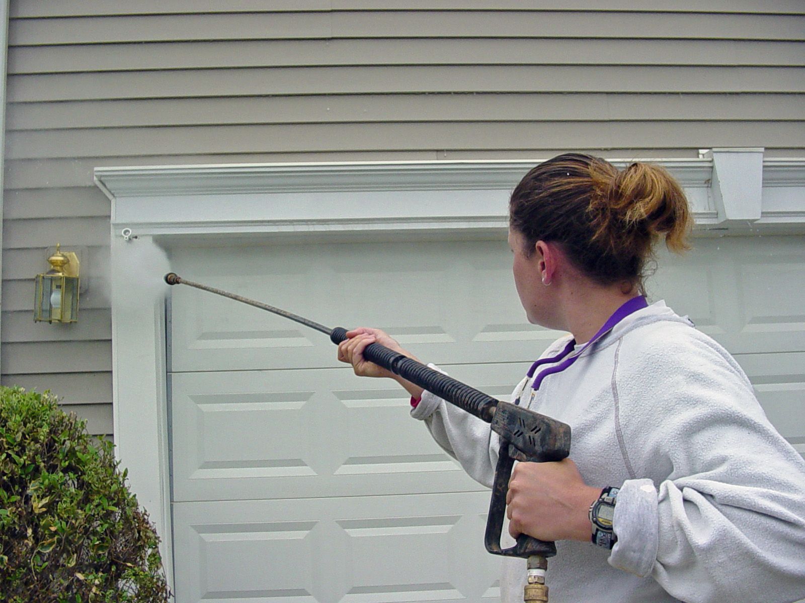 Woman Power washing 2