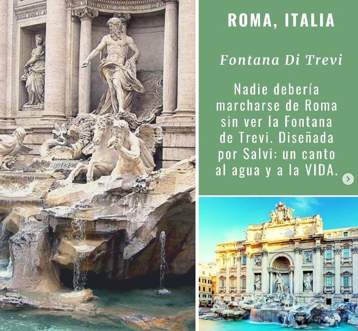 Un collage de imágenes de una fuente en roma italia