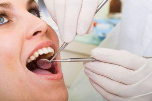 General Dentistry; Woman at dental check up; Patient at the dentist