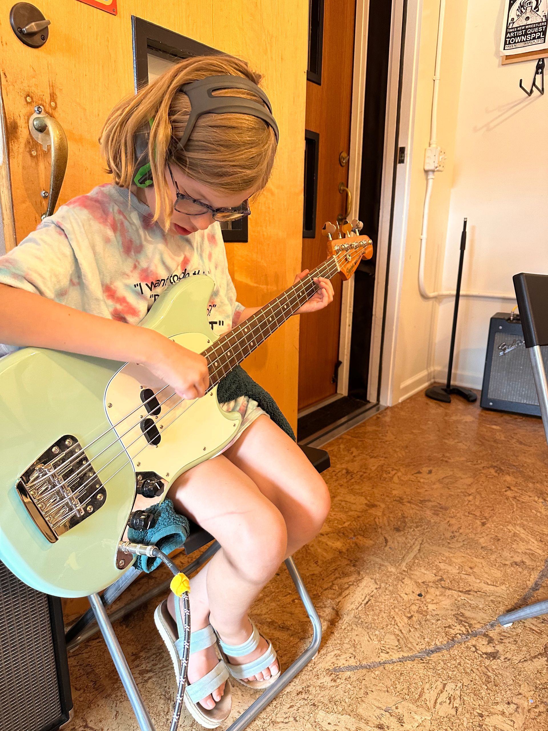 A band with a yamaha drum in front of them