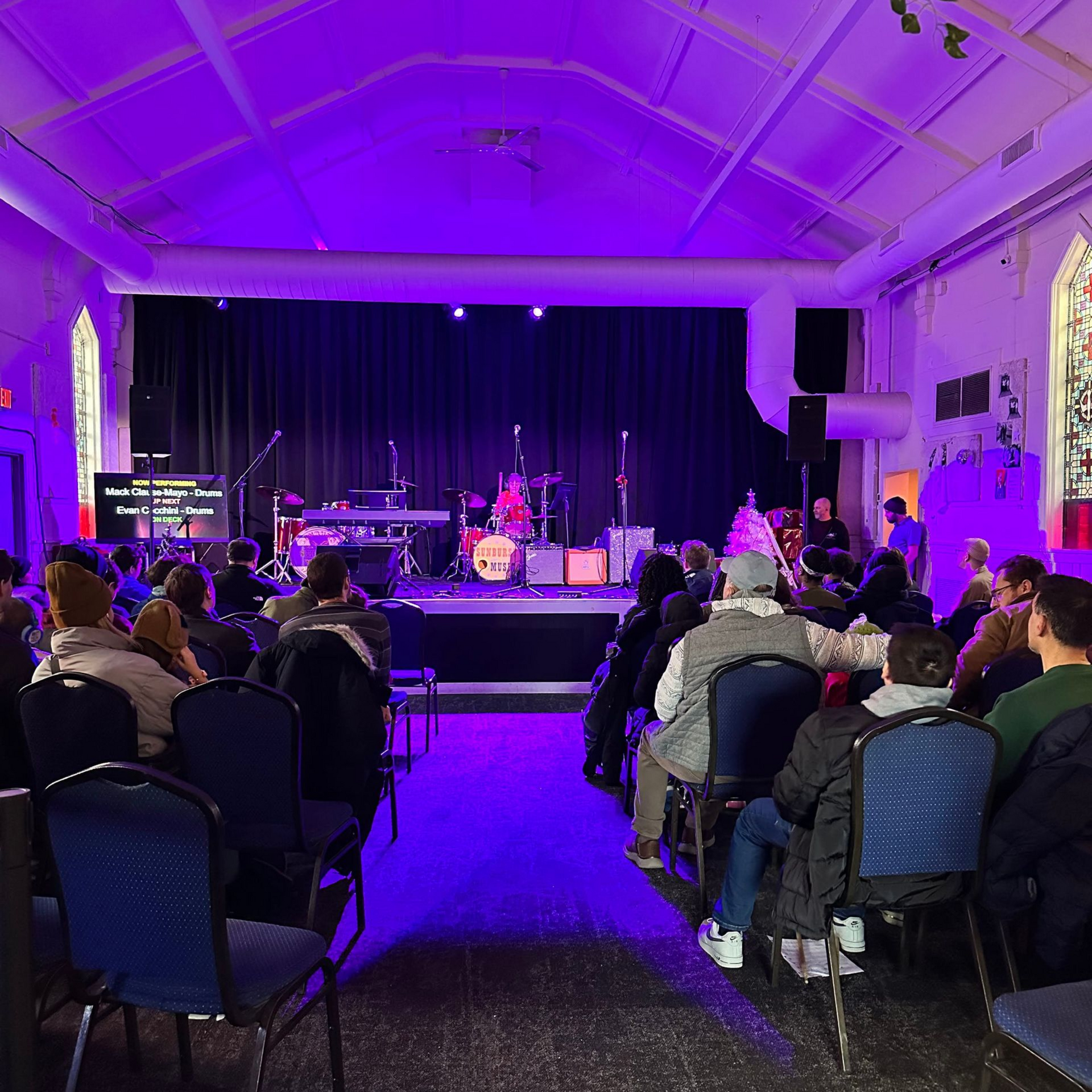 Live recital performance featuring a Sunburst student 