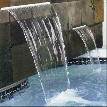 Swimming Pool With Little Fountain— Pool Builder in Moore Creek, NSW