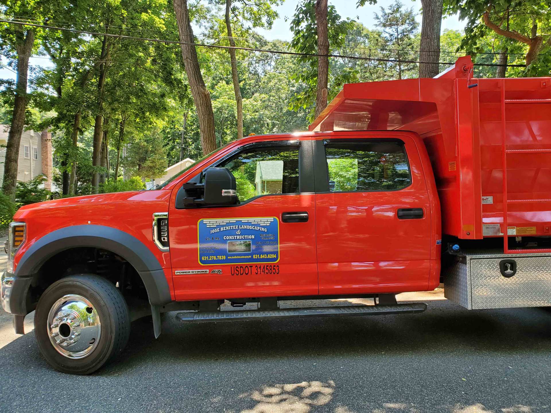 Red Pickup — Long Island, NY — Bamboo Removal and Landscaping Design in Long Island by Jose Benitez