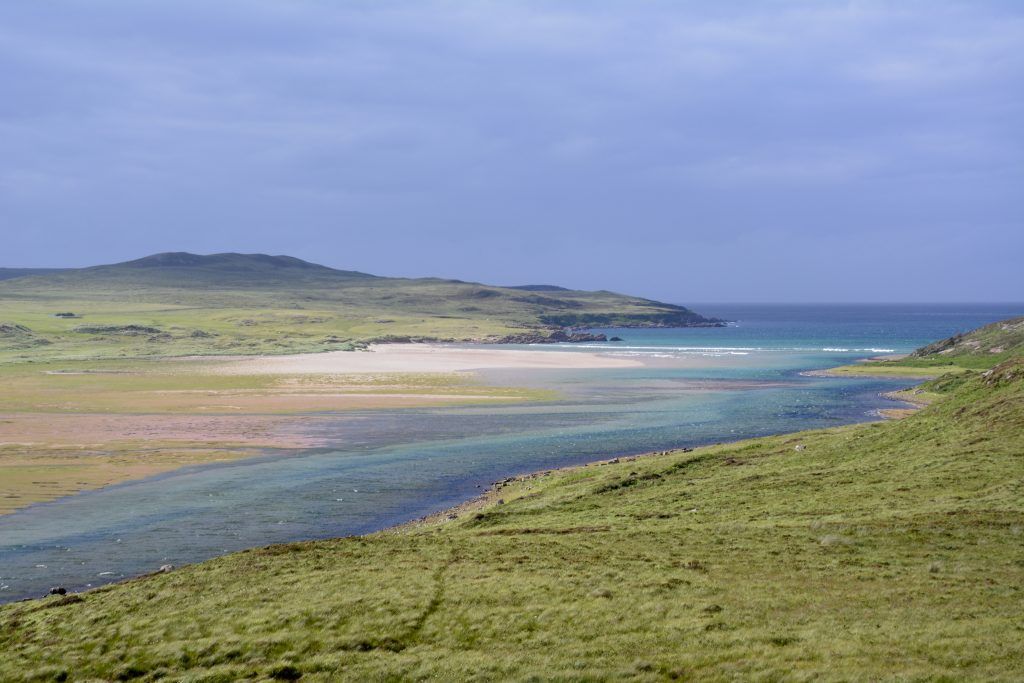 Image of Achnahaird Beach, Coigach full of Sea Pinks
