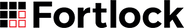 Logo Fortlock avec un graphique en forme de grille sur la gauche et le nom de l'entreprise en texte noir.